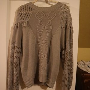 Gray chunky sweater